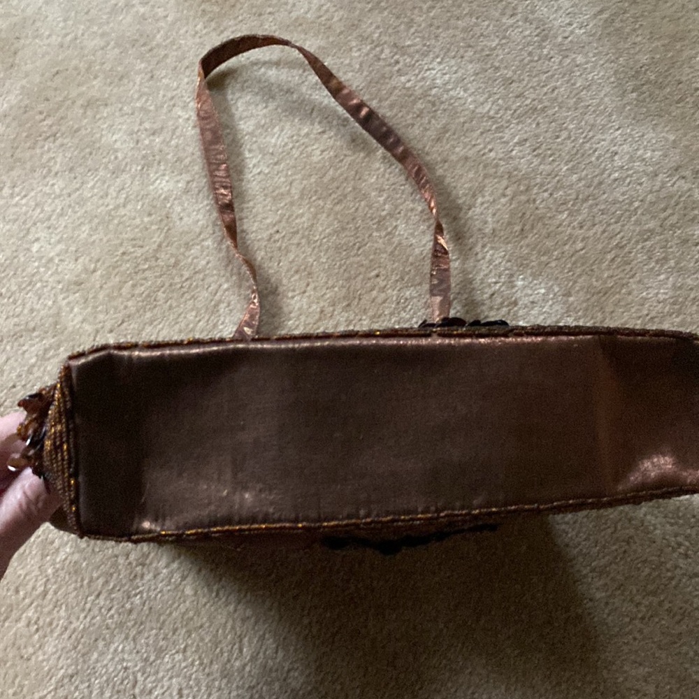 Brown jeweled shoulder bag - Picture 5 of 7